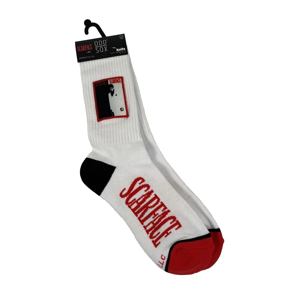 New Mens Odd‎ Sox Scarface Long Socks Size 8-12 NWT Knits Crew
